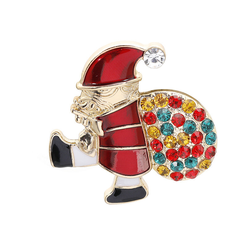 Xmas Brooch Snowman Santa Claus kitten dog animal brooch Fashion Jewelry Gift For Women Merry Christmas Decor Gifts Wholesale