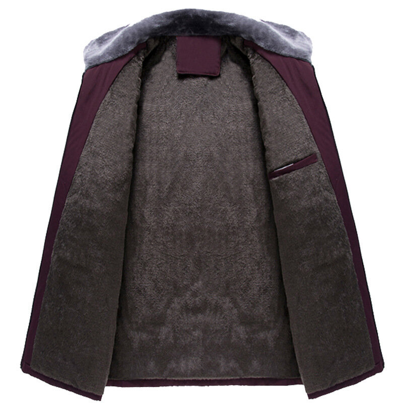 Quinquagenarian Man kurtka podszyta bawełną tata sukienka zimowy luźny płaszcz zwiększ pogrubienie w średnim wieku ubrania wyściełane bawełną