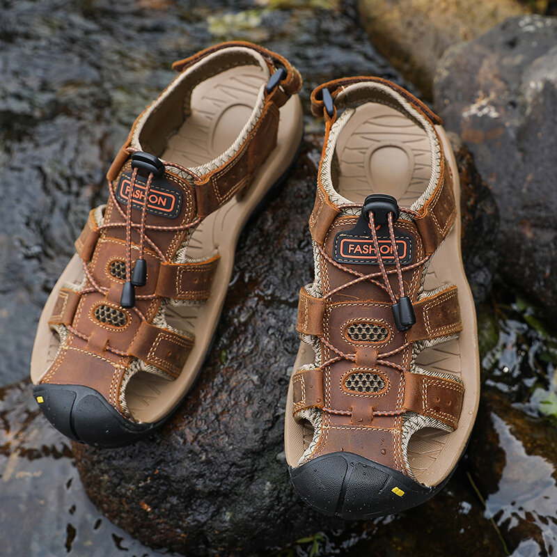 Verão respirável sandálias femininas praia sapatos casuais grossos sola fechada do dedo do pé do aqua sapatos para caminhadas pesca
