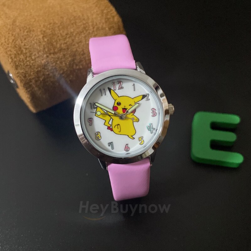 Japanese Cartoon Cute Elf Candy Color Leather Quartz Kids Watch Casual Luminous Boy Wrist Watch Girl Pink Clock Gift Relogio