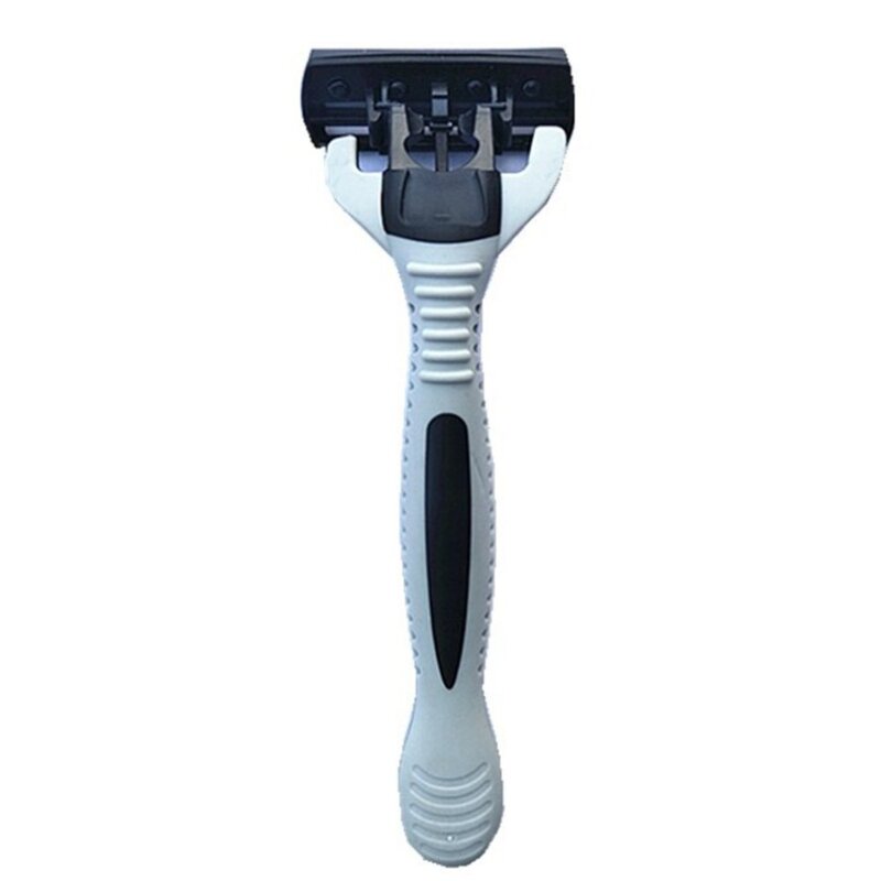 Rejilla para afeitadora de barba, máquina de afeitar Manual de 6 capas, cuchilla de seguridad de 6 piezas, agarre ABS antideslizante, 1 unidad