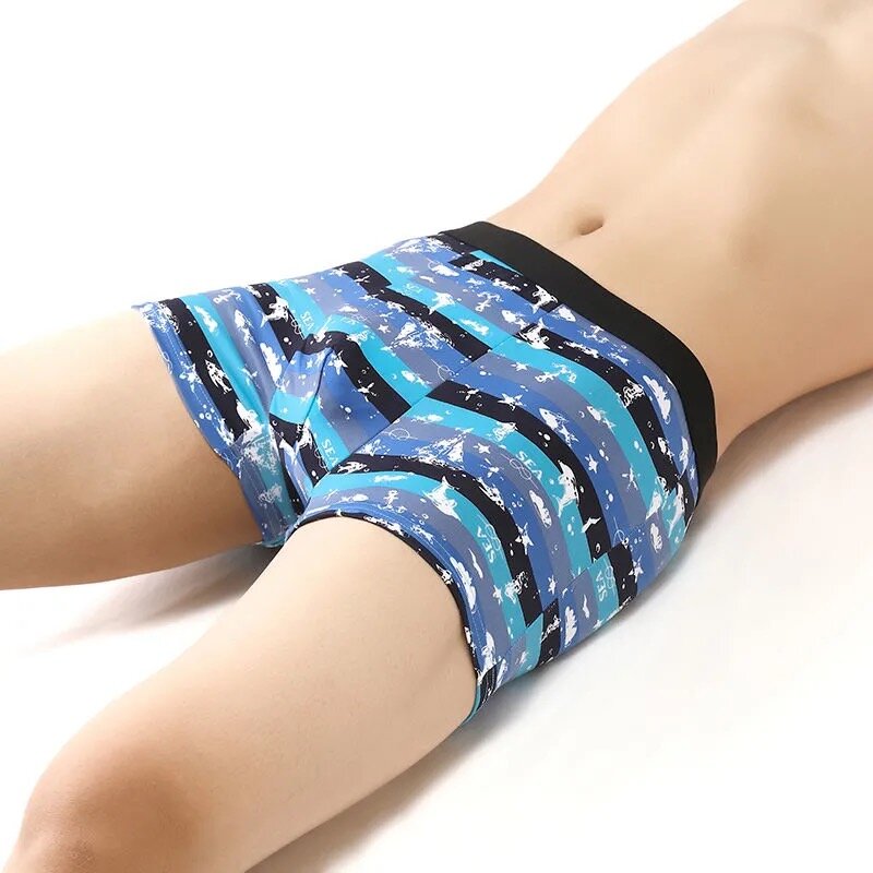 8pcs/lot Men's Underwear Antibacterial Comfortable Breathable Boxer Shorts Personalized Fashion Shorts Mid-Waist Boxer Shorts