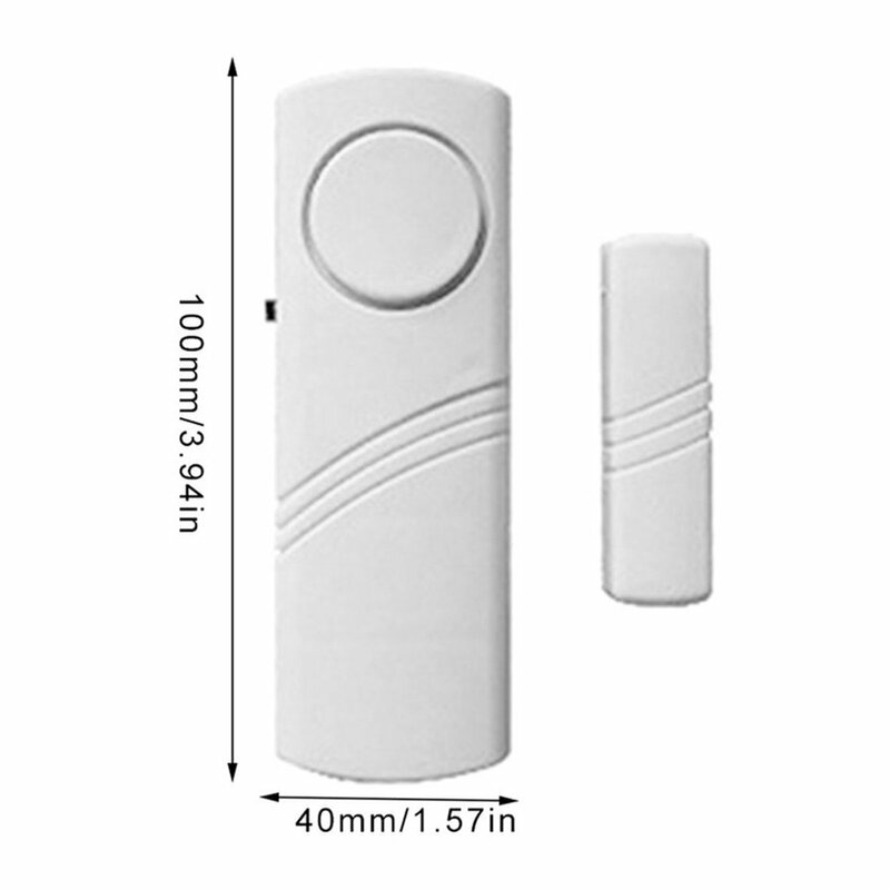 Alarm Pencuri Nirkabel Jendela Pintu dengan Sensor Magnetik Keamanan Rumah Perangkat Keamanan Sistem Nirkabel Lebih Lama 90dB Putih Grosir