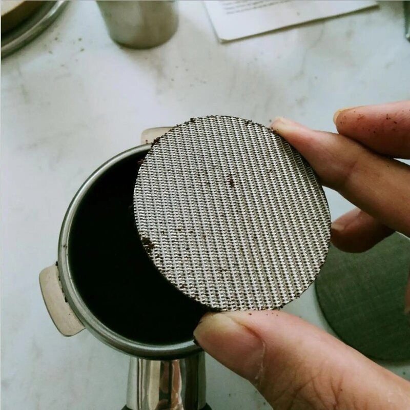 Filtr do kawy wielokrotnego użytku filtr ekranu Mesh odporny na ciepło profesjonalnego przygotowania kawy podejmowania filtr ekran Puck ekran na ekspres do kawy