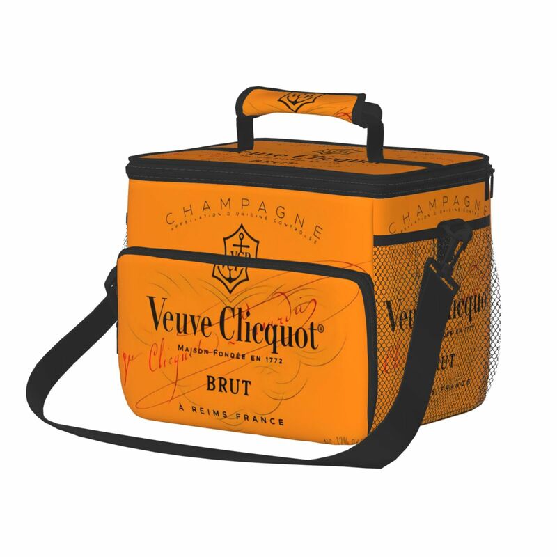 Роскошная сумка для пикника Veuve clicamp цвета шампанского, большая емкость, семейный пакет, охлаждаемая сумка для покупок, сумка для ланча hy04
