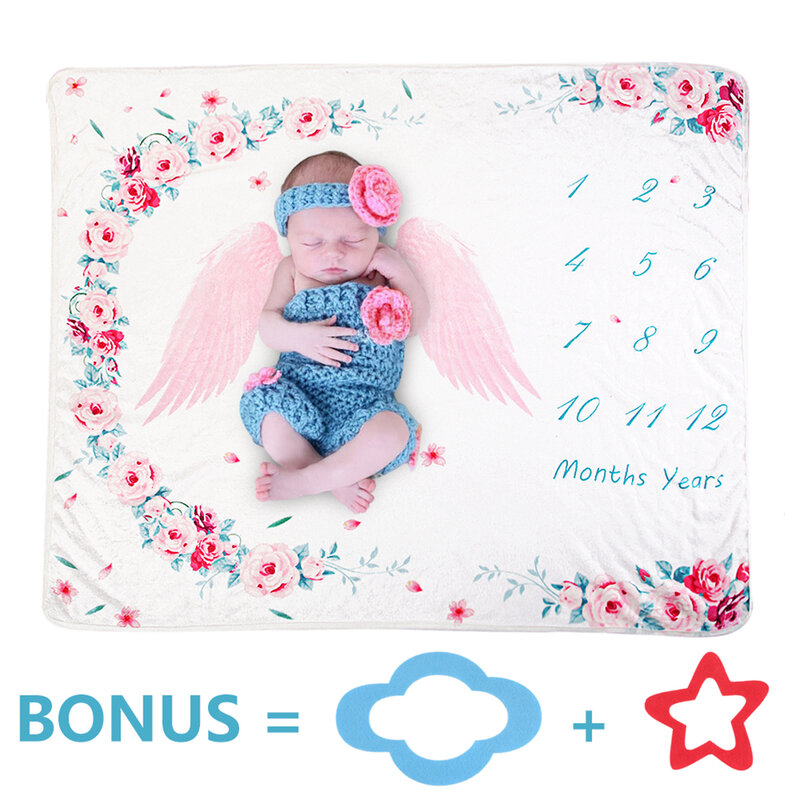 Одеяло Puseky для новорожденных, пеленка, супермягкое муслиновое детское одеяло, реквизит для фотосъемки, цветочное одеяло