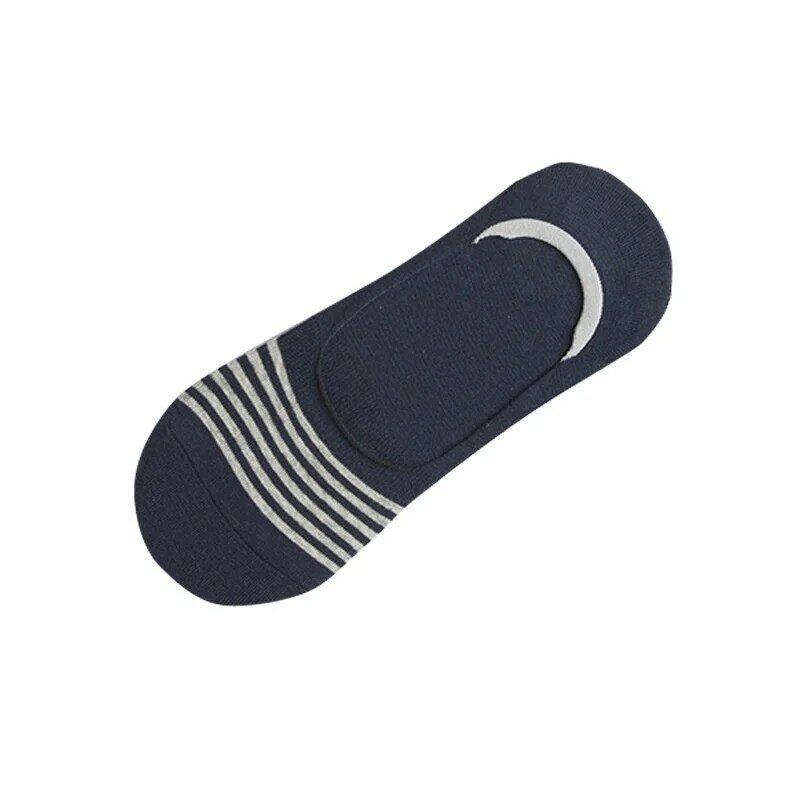 5 Paar Neue Männer's Happy Kompression Socken Sommer Dünne Atmungsaktive Nicht-slip Baumwolle Gestreiften Wilde Unsichtbaren Flachen mund Socken