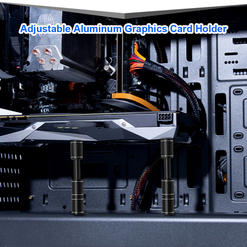 DH อลูมิเนียม Telescopic กราฟิกการ์ด GPU สนับสนุน Desktop PC คอมพิวเตอร์วิดีโอบัตรสำหรับคอมพิวเตอร์
