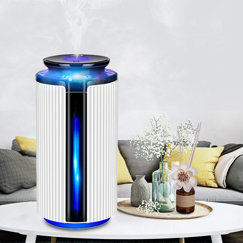 Umidificador e difusor aromatizador de ar, 900ml, aromaterapia, ultrassônico, com led de 7 cores, luz noturna, purificador