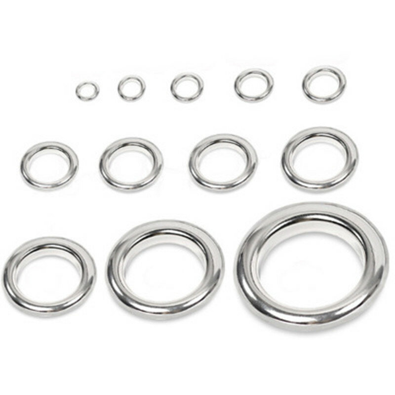 High quality solid ring 304 stainless steel iron plate fishing ring bait accessories heavy metal ring Japanese fishing tackle