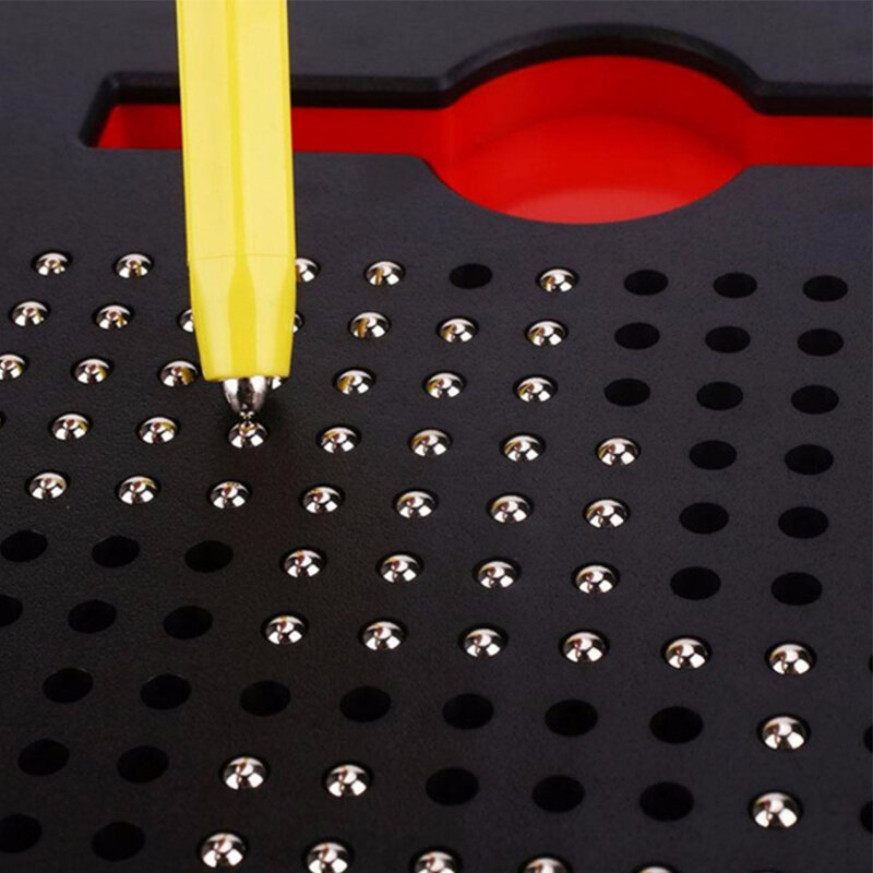 Magnetic Tablet Magnet Pad Menggambar Mainan untuk Anak Papan Gambar Steel Manik-manik Pena Stylus Pop Manik Belajar Notebook Menulis Mainan