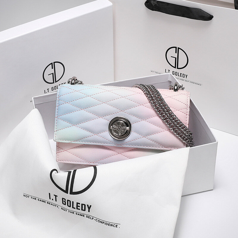 2021ใหม่แฟชั่น Luxury Designer สุภาพสตรีคุณภาพสูงหนัง Rhombus กระเป๋าสี่เหลี่ยมขนาดเล็กไหล่ Crossbody กระเป๋า Sac Luxe cc...