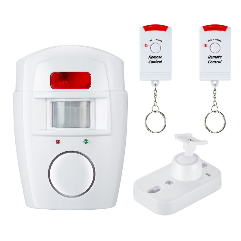 NEUE-Home Security Alarm System Wireless Detektor + 2x Fernbedienungen Pir Infrarot Motion Sensor Alarm Drahtlose Alarm Monitor