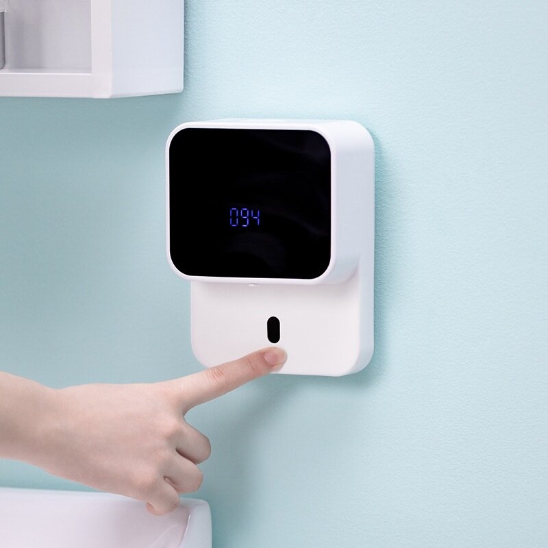 Sensor infrarrojo de espuma para el hogar, dispositivo automático de inducción de espuma de manos con pantalla LED, para centro comercial, WC