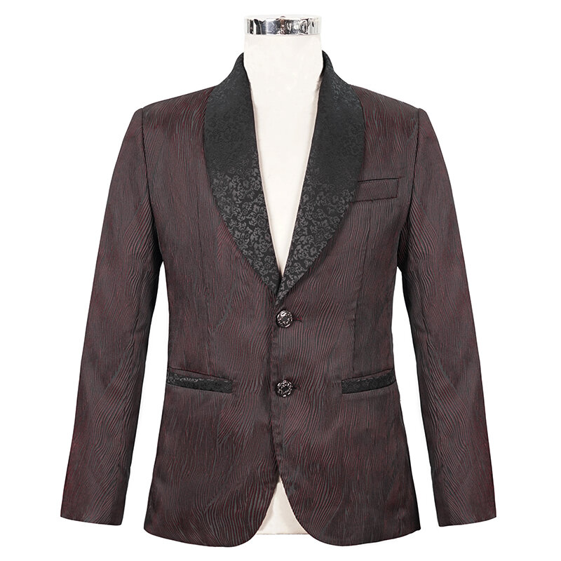 Business Style Luxury Men's Suit Jacket Dark Pattern Elegant Business People Spring And Autumn Suit Jacket