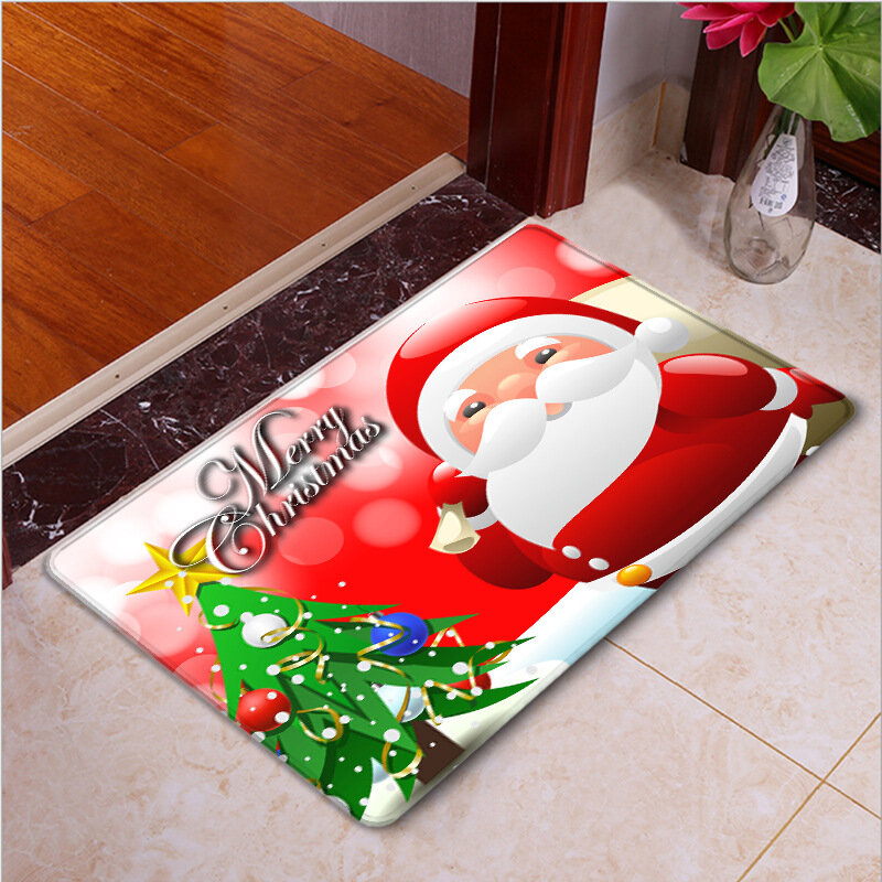 Tapete do assoalho do natal entrada capacho cozinha tapete impresso tapete da porta tapete de absorção de água tapete de banho antiderrapante