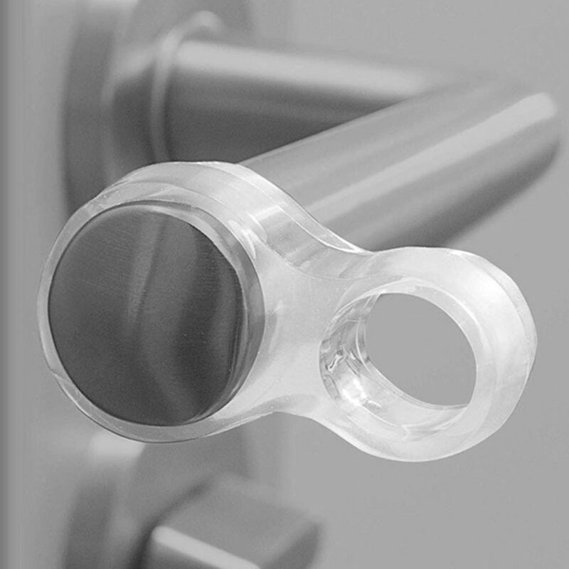 10 Uds PVC Anti-colisión de la perilla de la puerta de la pared protectores de la manija de la puerta de perilla de la puerta protectora parachoques para su puerta o pared