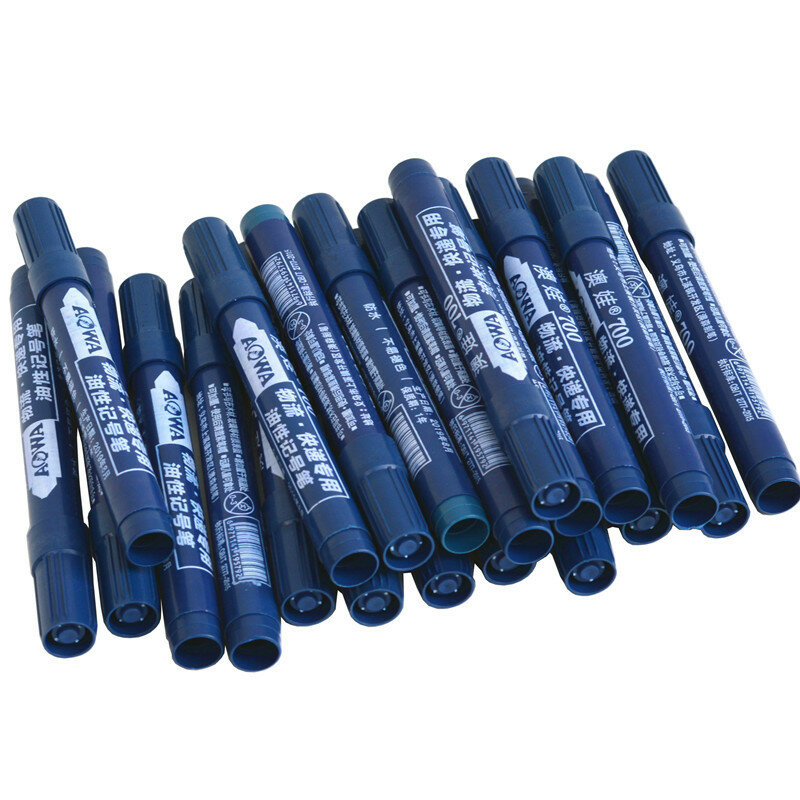 5pcs pennarello per vernice permanente oleoso penna nera impermeabile per pennarelli per pneumatici forniture di cancelleria per penna firma ad asciugatura rapida