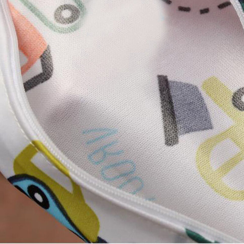 Bolsa de pañales de un solo bolsillo de dibujos animados, bolsa húmeda impermeable para pañales de bebé, 30x40cm
