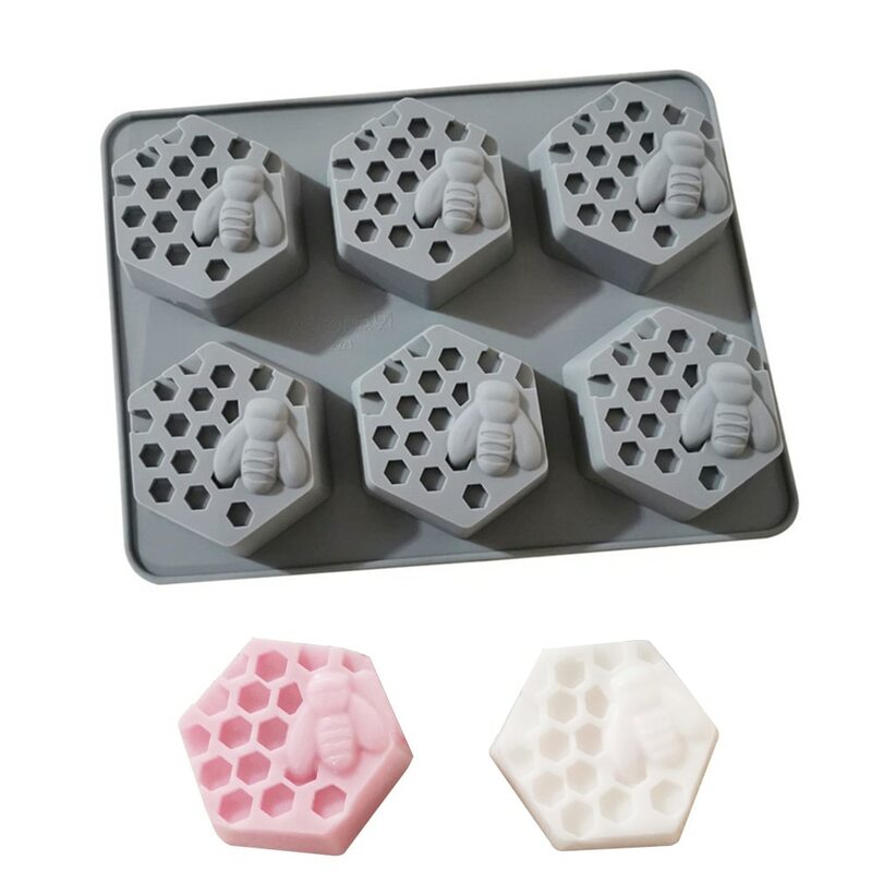 Flower Shaped Silicone DIY Handmade Soap Candle Cake Mold Supplies 6 Hole Crafts Handmade Soap Mold fast sent wholesale
