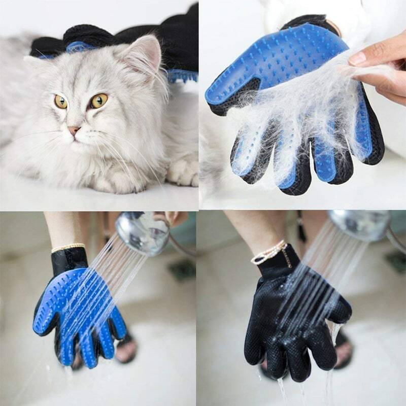 Haustier Katze Hund Kämme hund handschuh pflege reinigung Deshedding hund bad pinsel Handschuhe Effektive Reinigung Bade Haar Entfernung