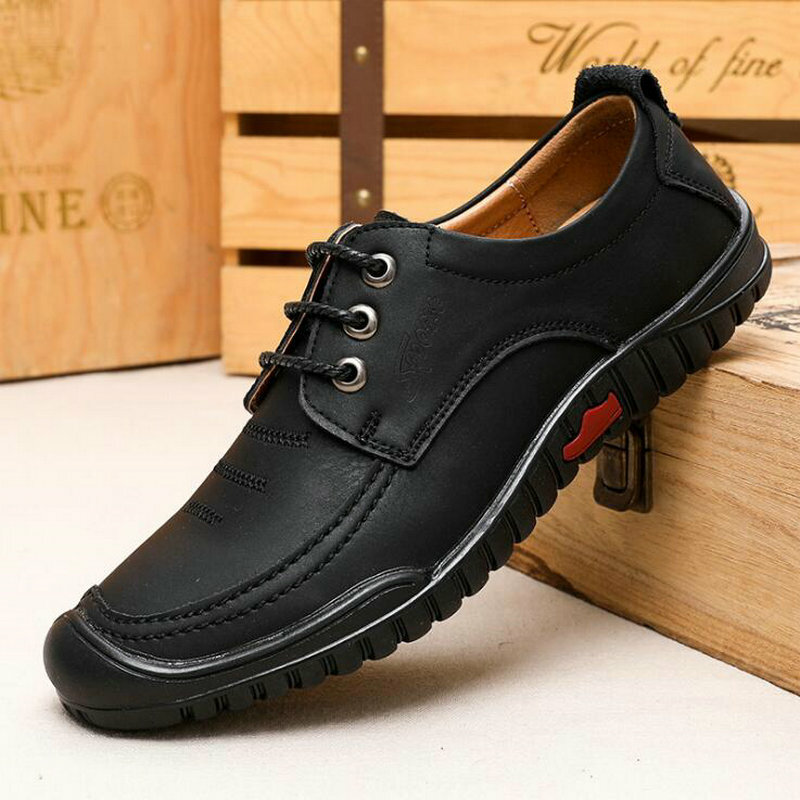 A53-23 moda casual sapatos de couro dos homens sapatos de couro de caminhada mocassins sapatos masculinos tênis de trabalho antiderrapante