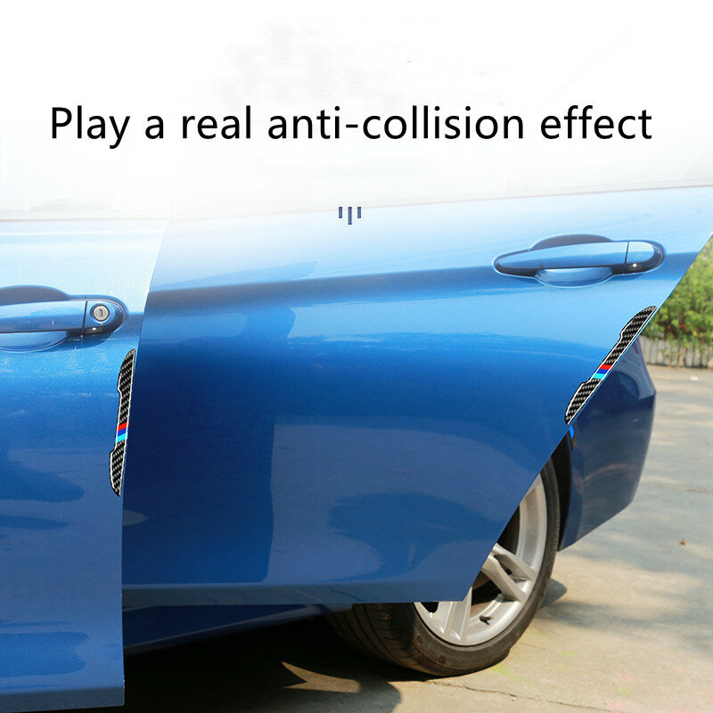 Tira reflectante para coche, pegatina de advertencia anticolisión, marca de seguridad lateral, a prueba de arañazos, protección de borde de puerta de coche, 6 unids/set por juego
