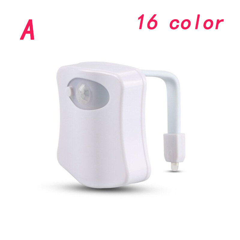 LED small night light 8 color 16 color toilet sensor light hanging body toilet sensor lid light
