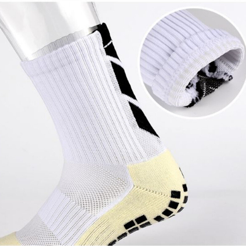 Носки для футбола, Нескользящие футбольные носки, мужские спортивные носки, хорошего качества, хлопковые носки, такие же, как Trusox, для бега, в...