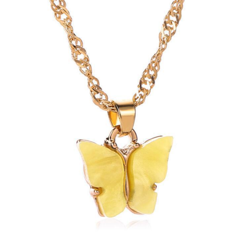 Ожерелье-бабочка из сплава с подвеской-бабочкой