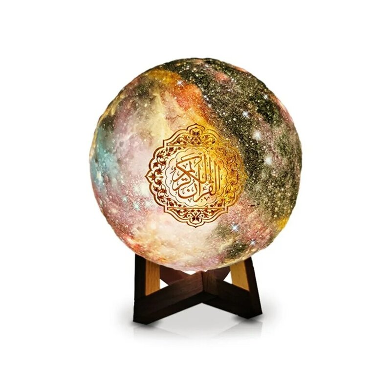 Quran Music Moon Lamp Wireless Bluetooth Speaker Touch Remote Control FM TF Music Player Dreamcolor LED Night Light for Muslim