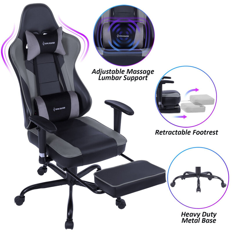 Игровой ноутбук для дома и офиса стулья 180 градусов откидной компьютерное кресло удобные Исполнительный компьютерный сидения Racer кресло из ...