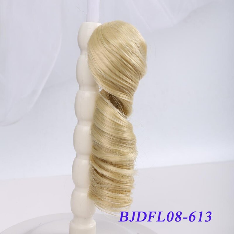 Bybrana cabelo longo encaracolado para bonecas, cabelo para bricolagem, confecção manual de bonecas e perucas, 30x100cm, 15x100cm
