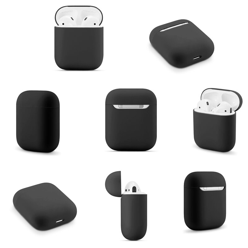 Чехол-накладка для беспроводных Bluetooth-наушников Apple Airpods 1/2, мягкий, силиконовый