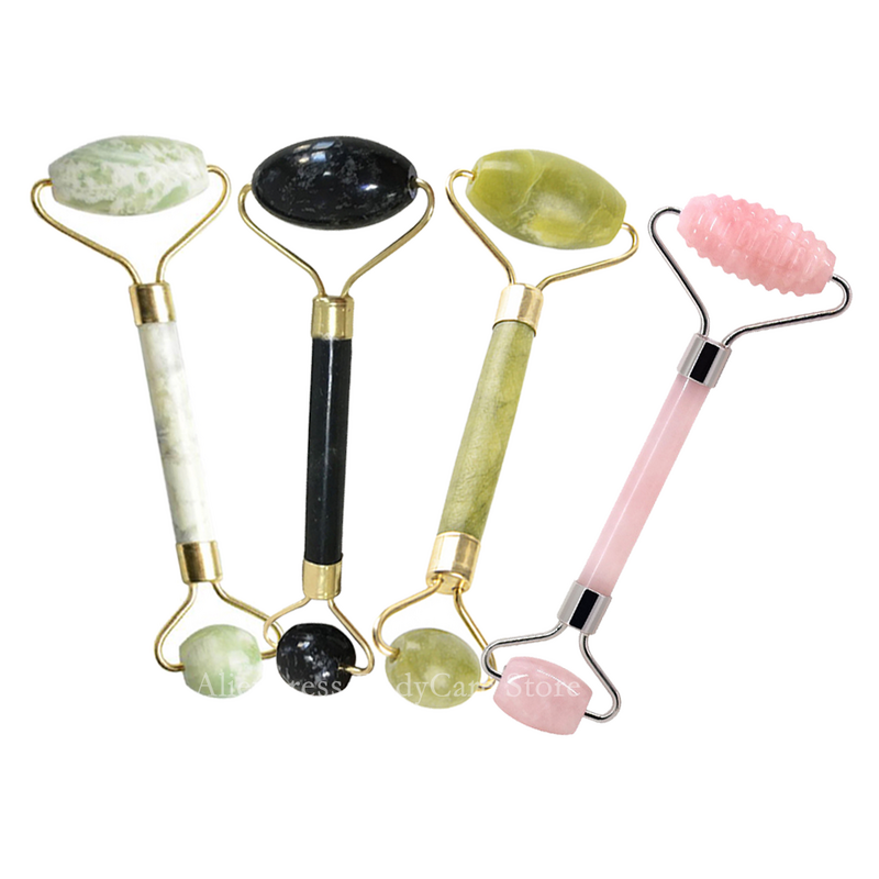 Face Massager Jade Roller Facial Skin Health Care Tools Natural Gouache Scraper for Body Neck Back Beauty Slimming Massagers Set