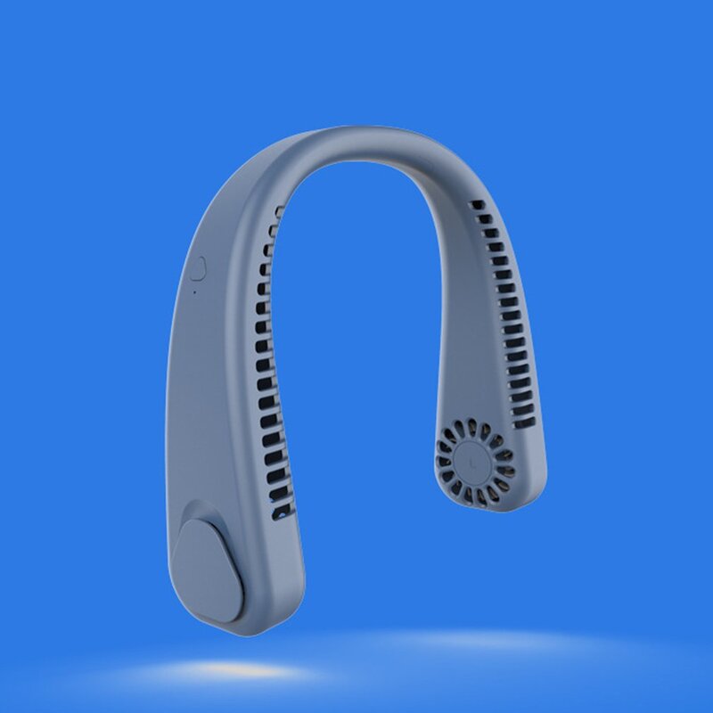 Portable Neck Fan Hands-free Bladeless Fan Wearable Fan Leafless Rechargeable Headphone Design 3rd Gear Wind Speed