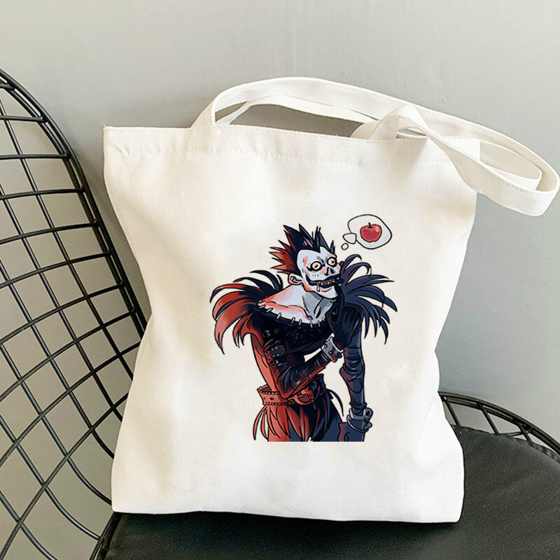 Death Note borsa riutilizzabile personalizzabile tela da imballaggio Logo Tote carino donna donna borse in tessuto carrello Shopper 2021 tela da donna