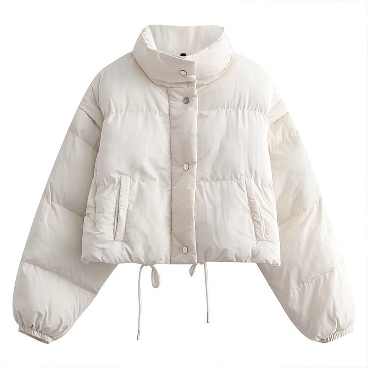 Abrigo de algodón desmontable para mujer, mangas sueltas con bolsillo y cuello levantado, de un solo pecho, novedad, otoño e invierno, 2021