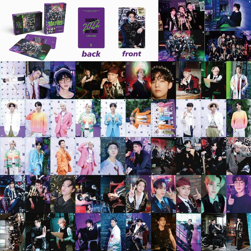 2022 55 Teile/satz Kpop Bangtan Boys SEASON'S GRÜßE Postkarte Neue Album Lomo Karte Foto Karten Koreanische Postkarte Fans