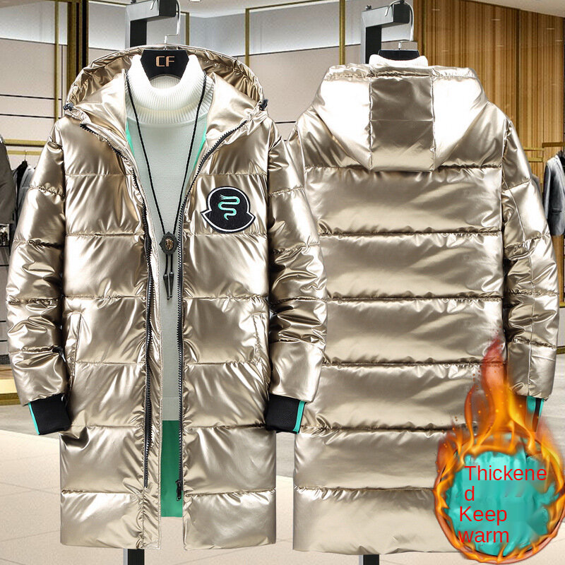 Männer Winter Vintage Mit Kapuze Parkas Luxus Mode Lässig Reise Mantel Lang Plus Größe Verdicken Warm Halten Lose Baumwolle Kleidung 2021