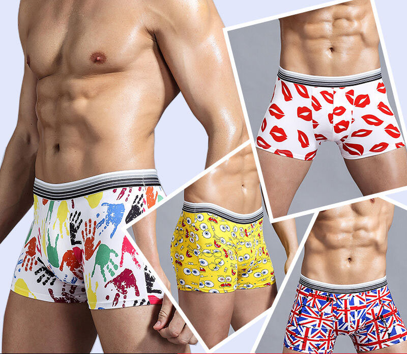 Man Boxershort Brand Underwear Male Sexy Cartoon Mens Underpants Boxers Breathable Comfortable Men's Panties Plus Size Shorts