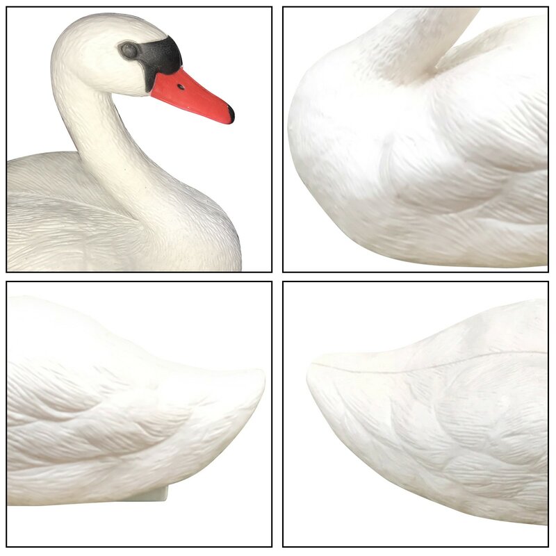 White Swan Ornaments Toy Used In Garden Hunting Bait Garden Funny Miniatures Plastic Animal Ornament Home Decoration Sculptures