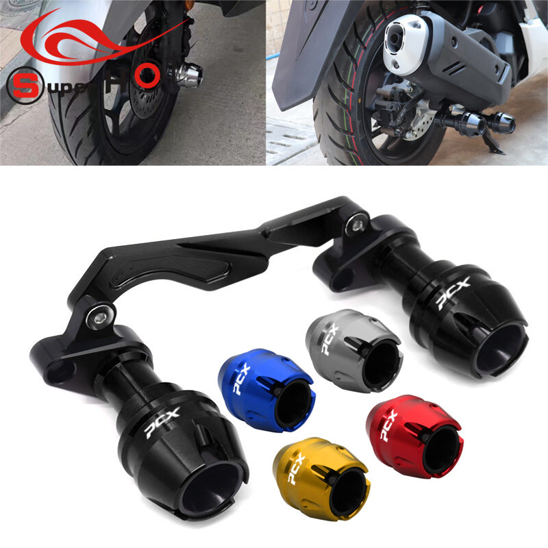 For Honda PCX160 PCX 160 150 Accessories Front Fork Wheel Fall Muffler Pipe Frame Protection Frame Slider Anti Crash Protector