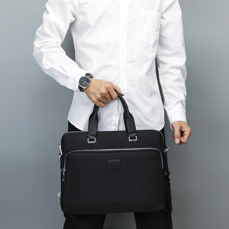 New Fashion Briefcase Oxford Water Proof Men's Handbag Causal Shoulder Cross body Bag Male Laptop Message Bag Travel Bag
