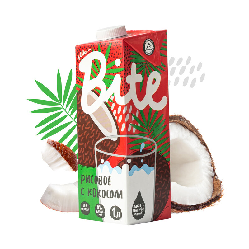 Bebida vegetal "coqueiro com arroz" 6 unidades/1l bytes