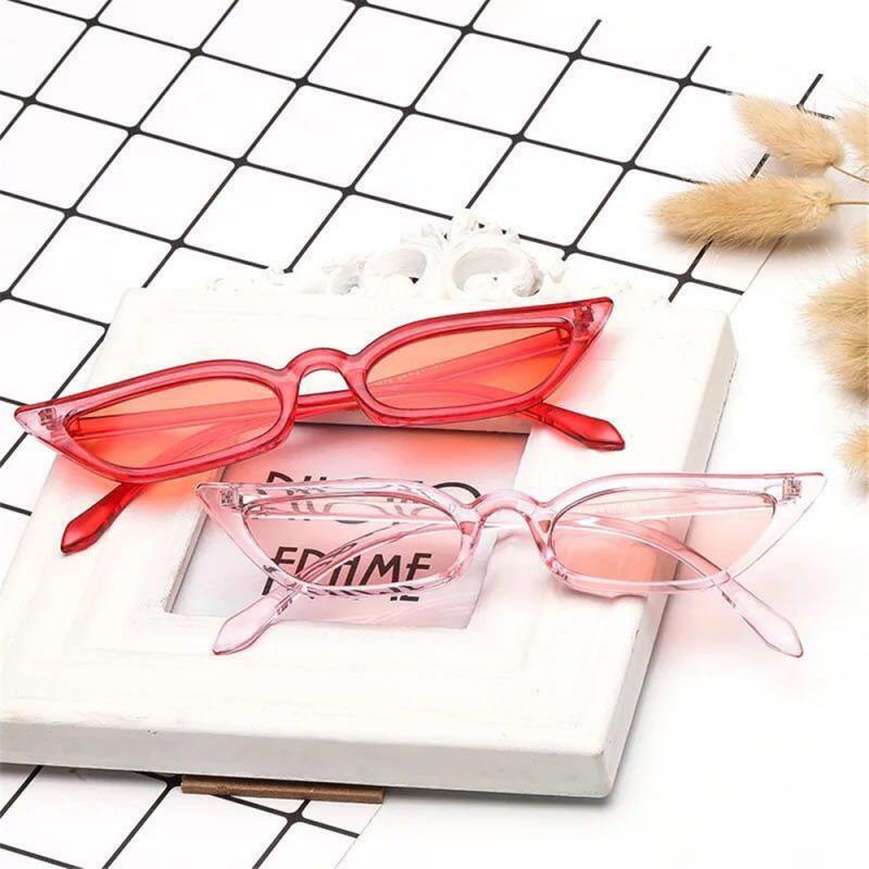 Солнцезащитные очки «кошачий глаз» женские, милые пикантные треугольные, в винтажном стиле ретро, дешевые красные, UV400, для велоспорта, 2021