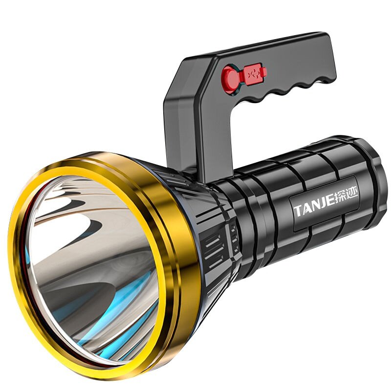 Đèn Pin LED Làm Đèn USB Sạc Siêu Sáng Chống Nước Điện Đèn Pin Đèn Pha Tìm Kiếm Đèn Câu Cá Đi Bộ Đường Dài Cắm Trại