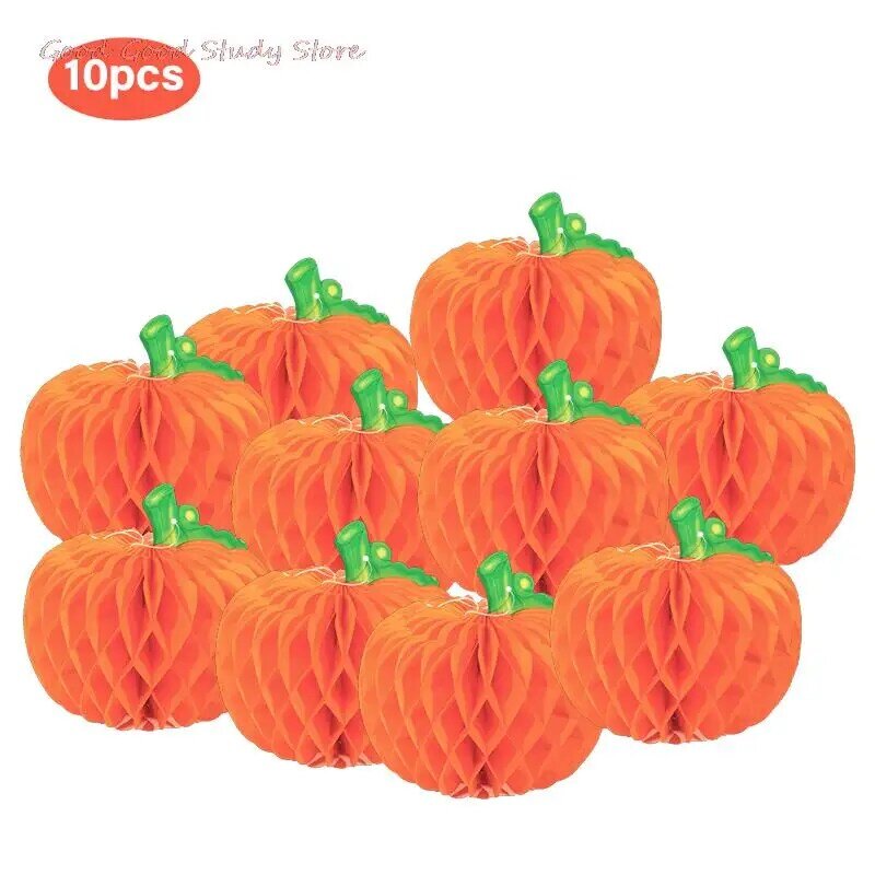 10Pack3D бумажные подвесные тыквы для Хэллоуина