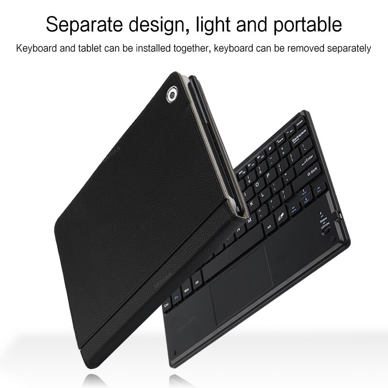 Pokrowiec na kartę Lenovo M10 FHD Plus bezprzewodowa klawiatura Bluetooth TB-X606F TB-X606X 10.3 'Tablet magnetycznie odłączana pokrywa