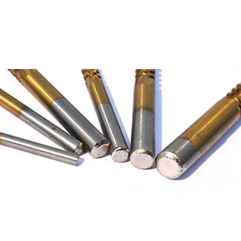 6pcs/3-8mm Drill Bit Set Spiral Screw Metric Composite Tap Drill Bit Tap Twist Drill Bit Set For Cutting Drilling Polishing Tool